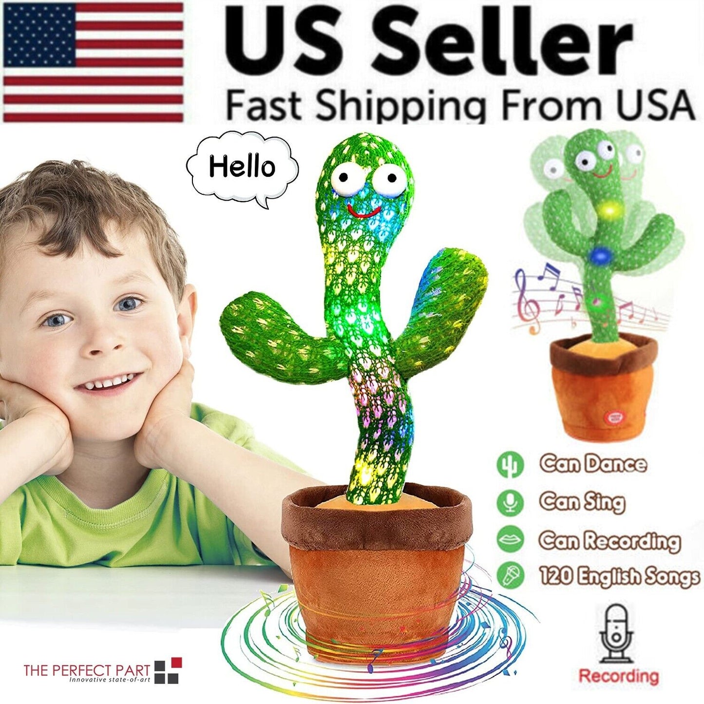 Harmonious Cactus Plush Interactive Toy