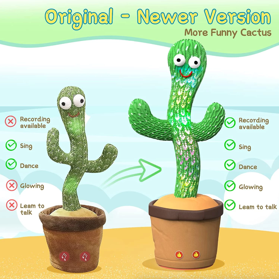 Harmonious Cactus Plush Interactive Toy