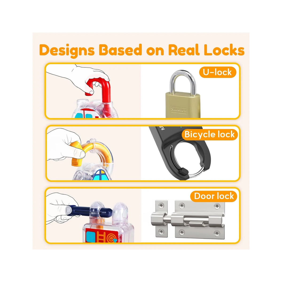 Toddler Lock Key Toy, Montessori Learning Sorting Matching Toy, Baby Fine Motor Development, Infant Activity Push Car, Educational Birthday Gift for 1 2 3 Year Old Kid Boy Girl